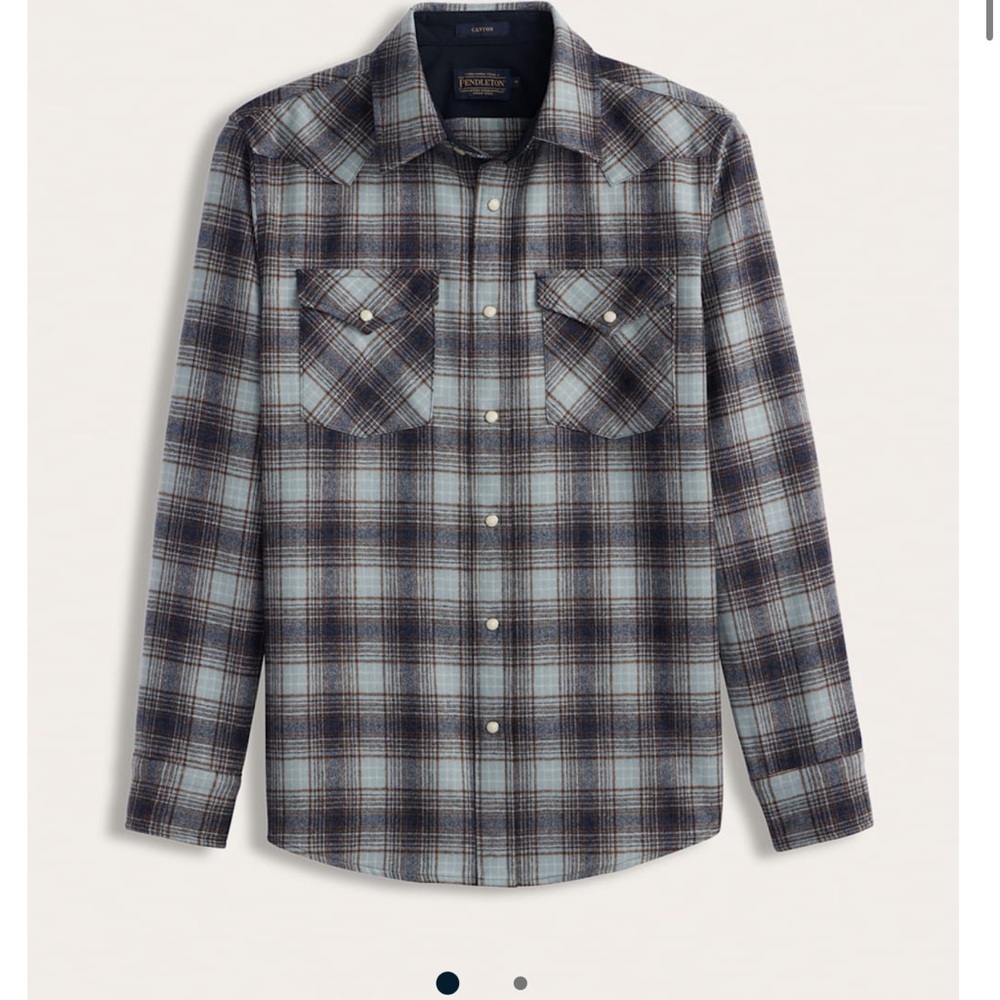 Pendleton Men’s PLAID SNAP-FRONT CANYON SHIRT Western Wool